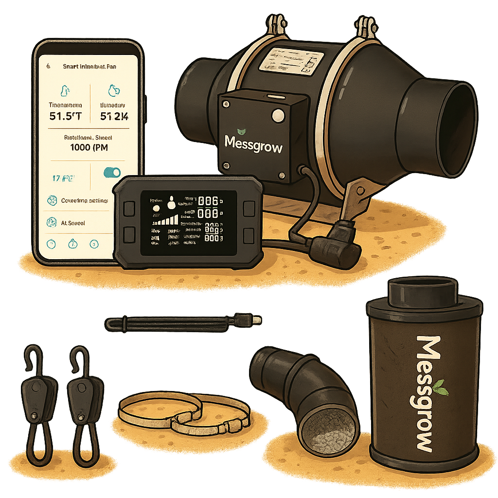 Unsere Abluft-Sets sorgen für ein perfektes Klima in Ihrer Growbox: