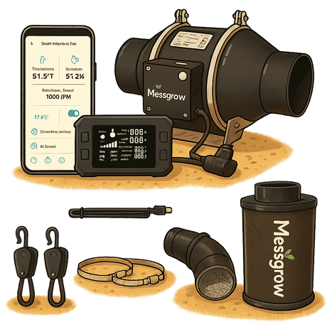 Unsere Abluft-Sets sorgen für ein perfektes Klima in Ihrer Growbox: