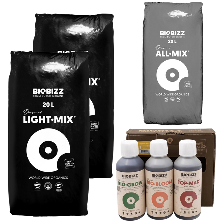 BioBizz Bio Grow, Bio Bloom und Top Max – organische Dünger für starkes Wachstum, üppige Blüte und reiche Ernte