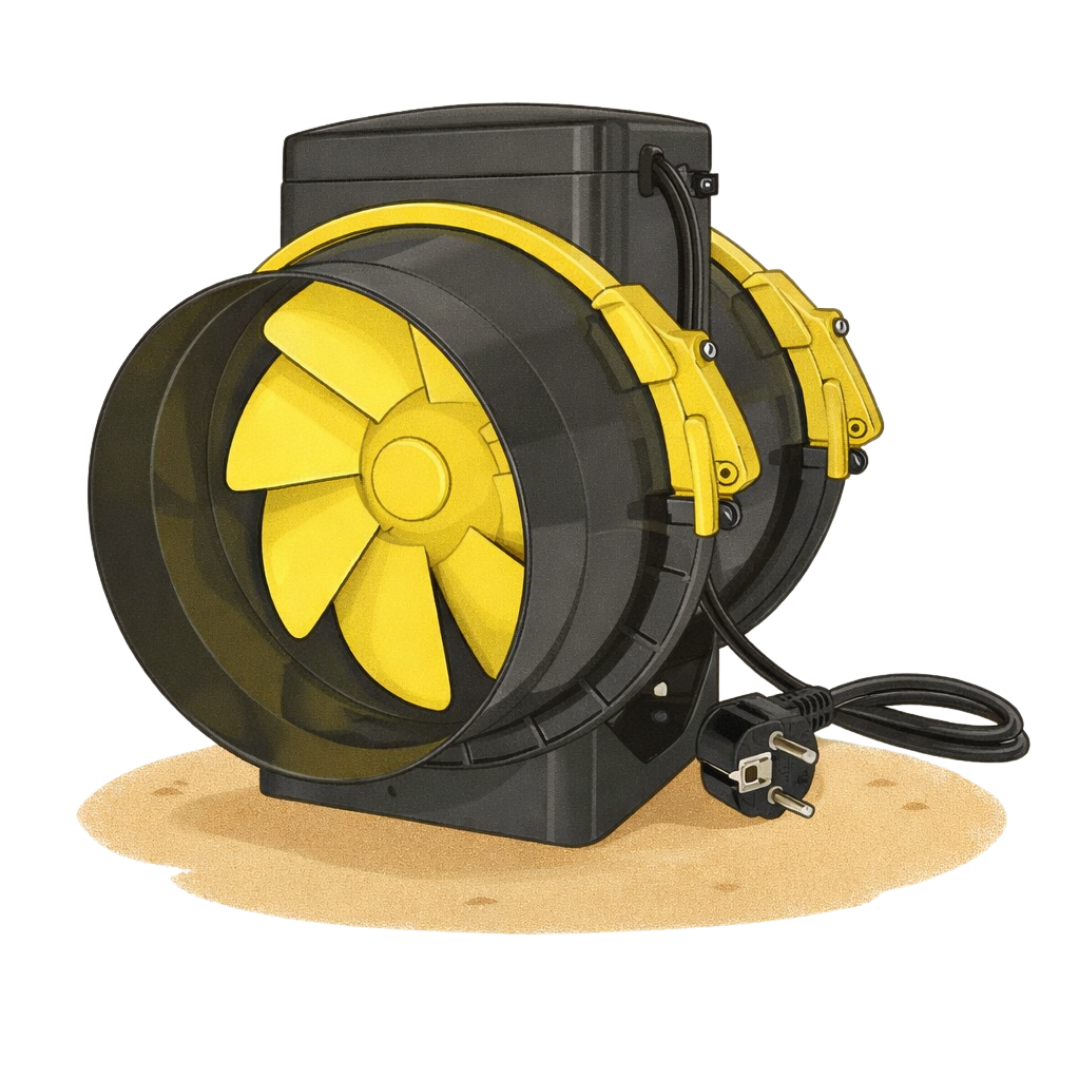 Leiser Abluftventilator Ø125mm für Growbox und Indoor Belüftung