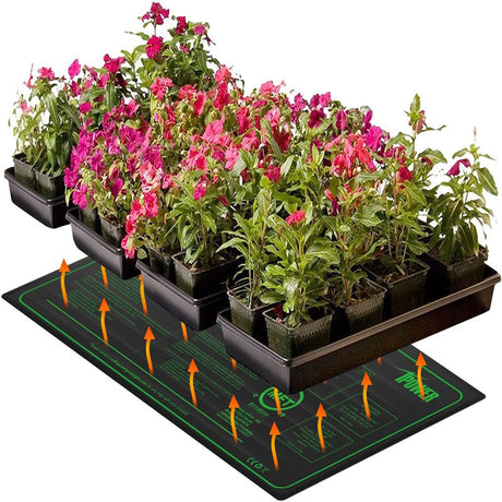 Flexible Hydrokultur-Heizmatte mit Ferninfrarot-Technologie – Ideal für das Wachstum von Sämlingen und Pflanzen in Growboxen.
