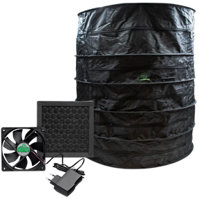 EasyGrow HerbDryer XL mit 5 Ebenen, Aktivkohlefilter, Lüfter und Netzteil – Komplettset zur geruchsneutralen Trocknung von Kräutern.