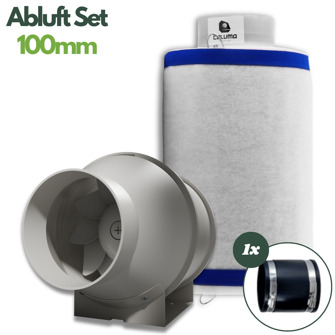 Caluma Midi-Axiallüfter 100 mm mit zweistufigem Schalter und Netzstecker