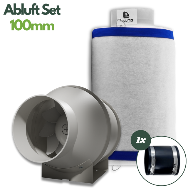 Caluma Midi-Axiallüfter 100 mm mit zweistufigem Schalter und Netzstecker