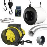 Abluft-Set für Growboxen mit Aktivkohlefilter und Rohrventilator