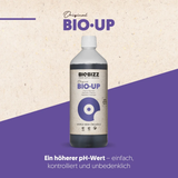 Biobizz Bio·Up 250ml Flasche auf beige Hintergrund – Produktfoto