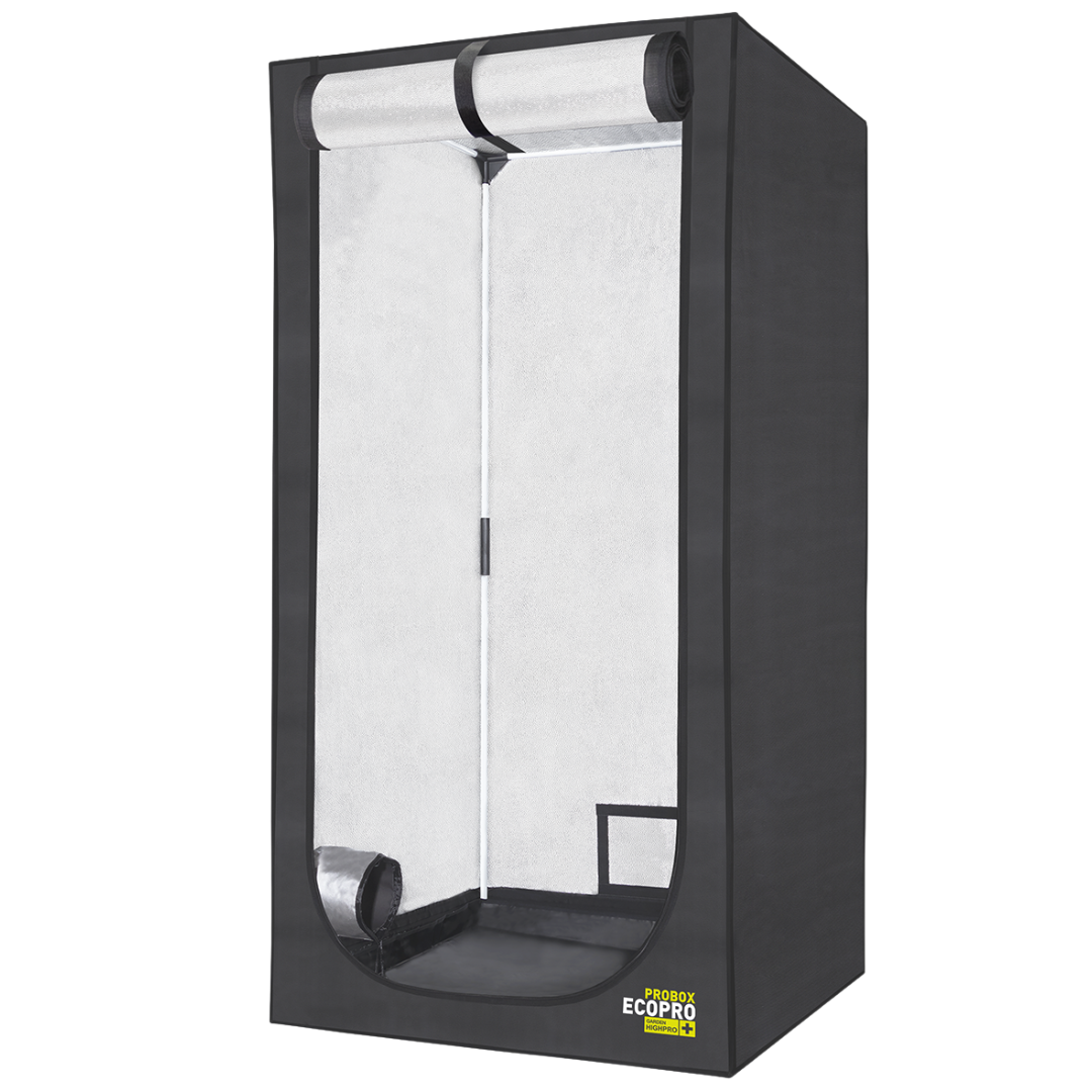 Garden HighPro EcoPro Growbox 80×80×160 cm geöffnet mit reflektierender Mylar-Innenseite und großer Frontöffnung