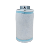 Caluma Aktivkohlefilter 125 mm mit weißem Vorfilter und Montageöse – ideal zur Geruchskontrolle in der Growbox.