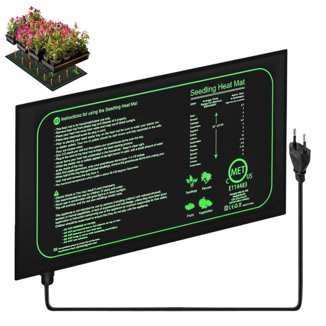 Wasserdichte Heizmatte für Pflanzen – Energieeffiziente Lösung für die Anzucht von Cannabis, Gemüse und Blumen.
