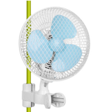 
Clipventilator Rückseite mit An/Aus-Schalter und zwei Geschwindigkeitsstufen