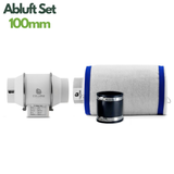 Caluma Midi-Abluftset mit 100-mm-Lüfter, Aktivkohlefilter und flexibler Muffe