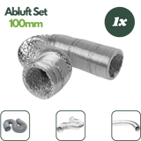 Flexibles Alu-Flexrohr mit 102 mm Durchmesser und 5 m Länge für Growbox-Abluft