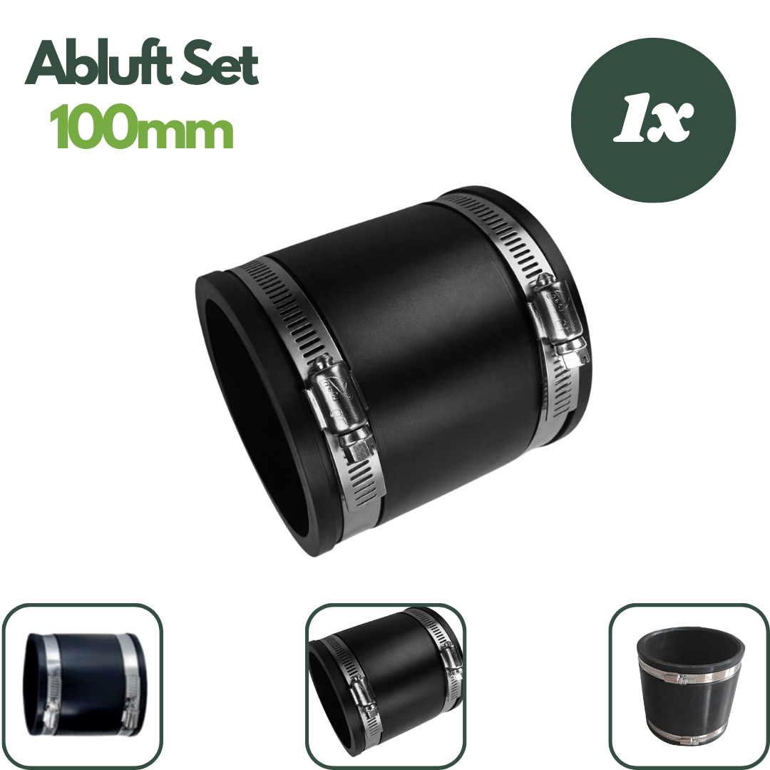 Flexible Verbindungsmuffe 100 bis 110 mm für Axiallüfter und Aktivkohlefilter