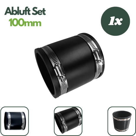 Flexible Verbindungsmuffe 100 bis 110 mm für Axiallüfter und Aktivkohlefilter
