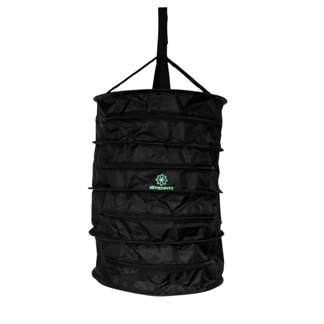 EasyGrow HerbDryer Regular hängend in voller Länge – 4-stufiges Trockennetz mit Reißverschlüssen