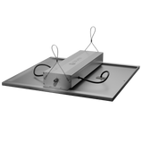 Rückseite der Caluma Force 240W LED mit Netzteil, Aufhängung und Dimmer