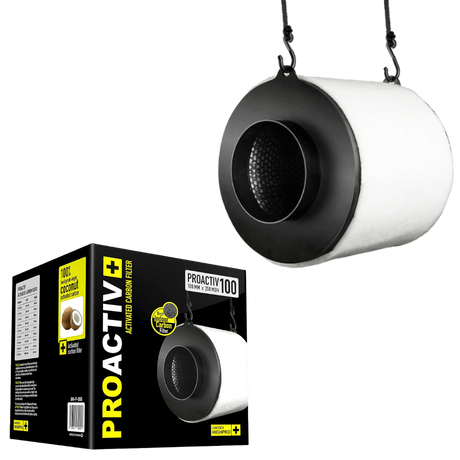 Garden HighPro ProActiv Aktivkohlefilter Ø125 mm mit integrierter Aufhängung und Originalverpackung zur Geruchsneutralisierung in Growboxen.