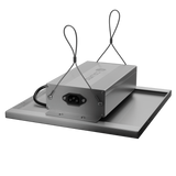 Rückseite der Caluma LED Force 75W mit Netzanschluss und stabilem Aluminiumgehäuse