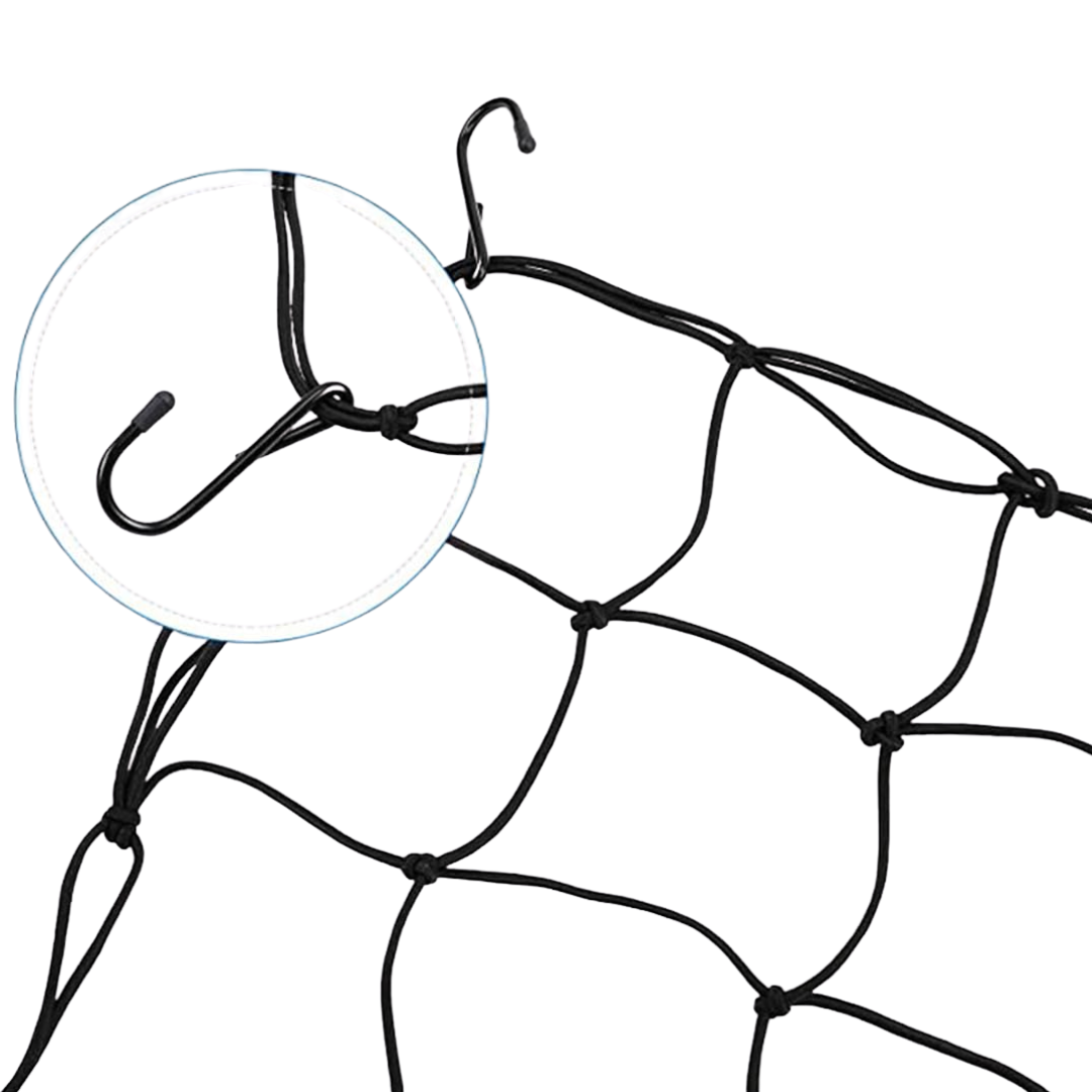 Elastisches Ranknetz mit stabilen Befestigungsösen für einfache Montage