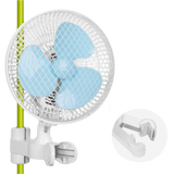 Clipventilator mit stabilem Clip, montiert an Zeltstange