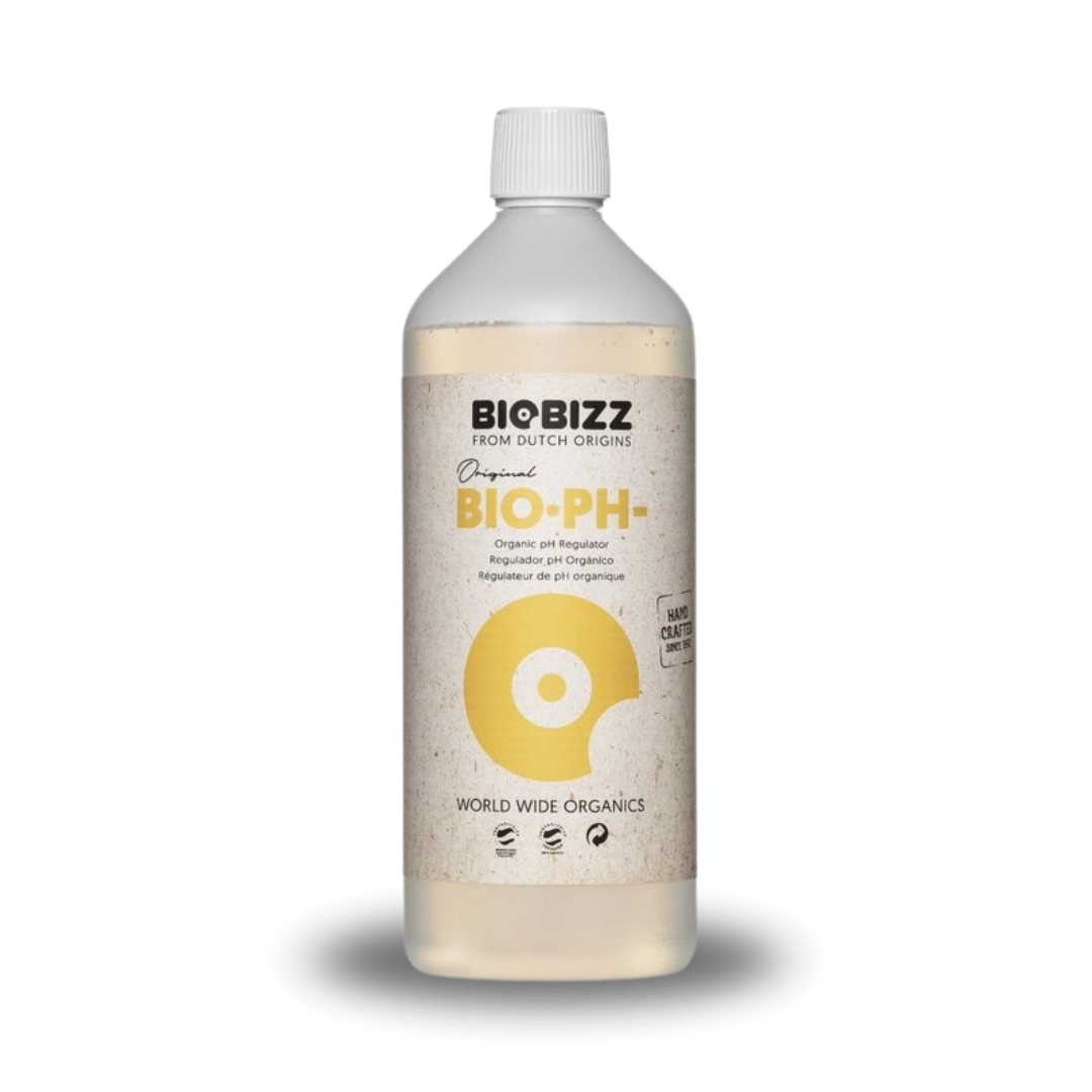 Übersicht der Vorteile von BioBizz Bio·Down – schnelle, sichere und organische pH-Regulierung.