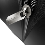 Detailaufnahme des hochwertigen Caluma-Reißverschlusses mit Metallgriff an der Growbox.