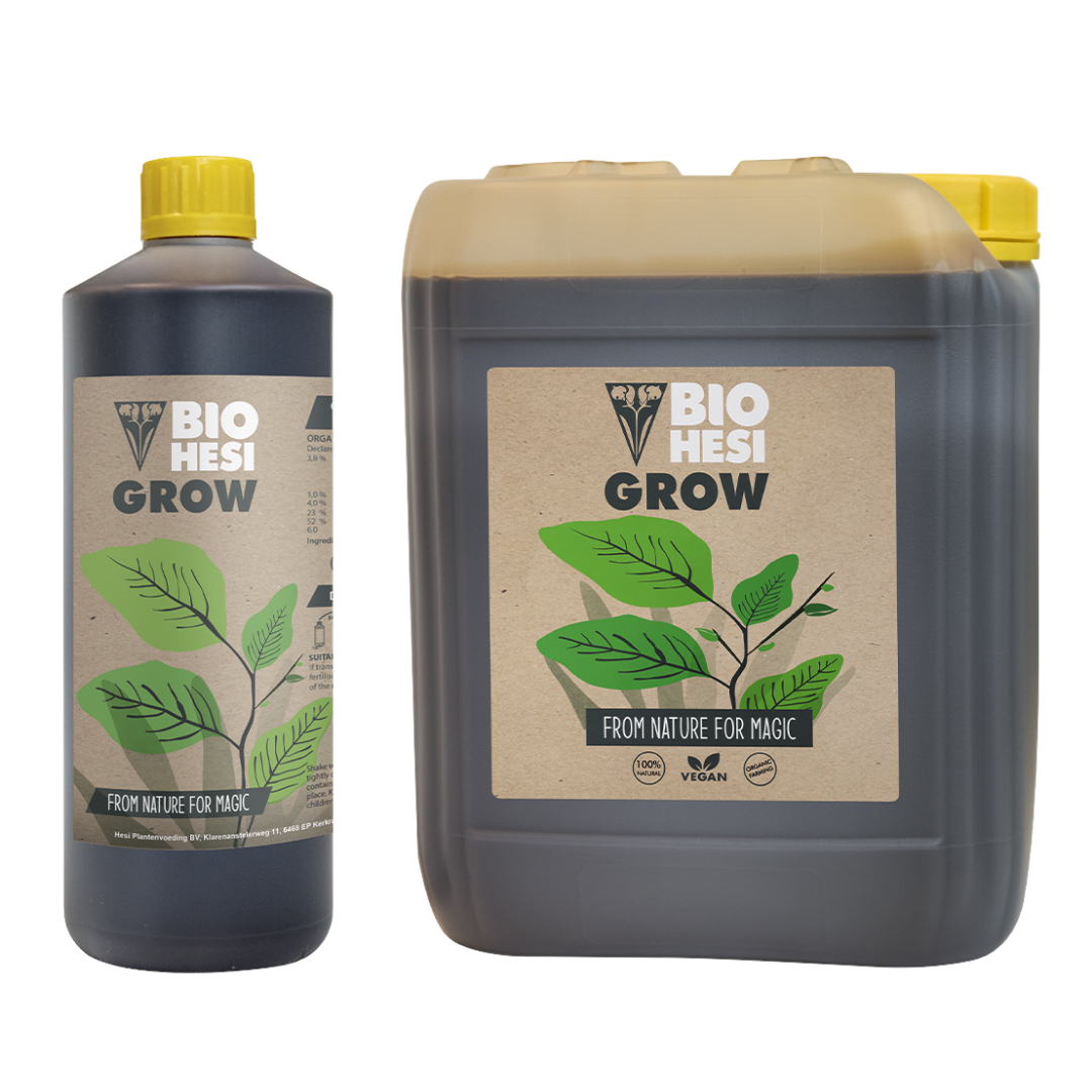 Bio Hesi Grow Flüssigdünger in verschiedenen Größen von 0,5 bis 20 Liter – ideal für die Wachstumsphase auf Erde, Hydro und Cocos.