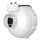 Rückansicht des PK125-TC Rohrventilators mit Anschlussöffnung und robustem Kunststoffgehäuse.