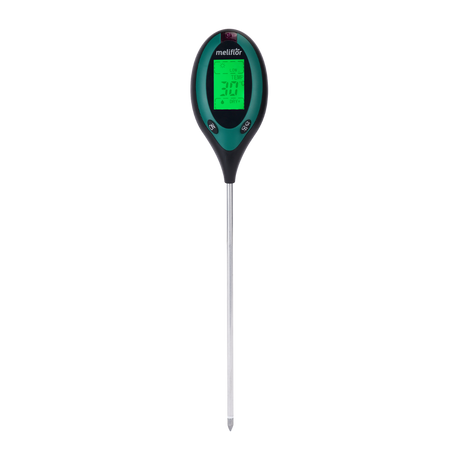 Meliflor 4-in-1 Bodenmessgerät Funktionen Übersicht – Licht, Temperatur, Feuchtigkeit und pH-Wert Messskala