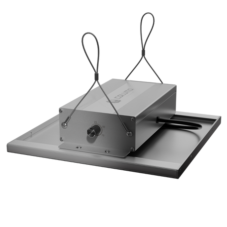 Caluma LED Growlampe 75W mit Aufhängung und Aluminium-Kühlkörper – rückseitige Perspektive