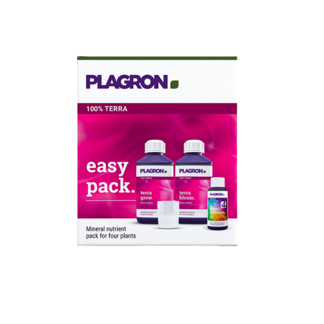 Plagron Easy Pack 100% Terra – Komplettset mit Dünger für Wachstum und Blüte