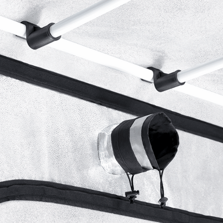 Indoor Growbox 1m² mit 97% Lichtreflexion und hochwertigem 420D-Nylon