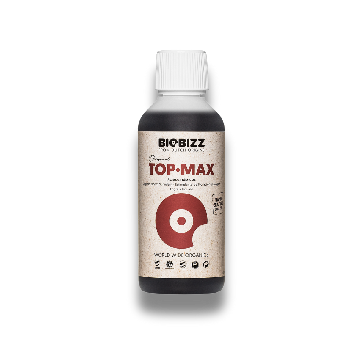 BioBizz Top-Max 250 ml organischer Blütebooster zur Förderung von Aroma, Geschmack und Blütenentwicklung