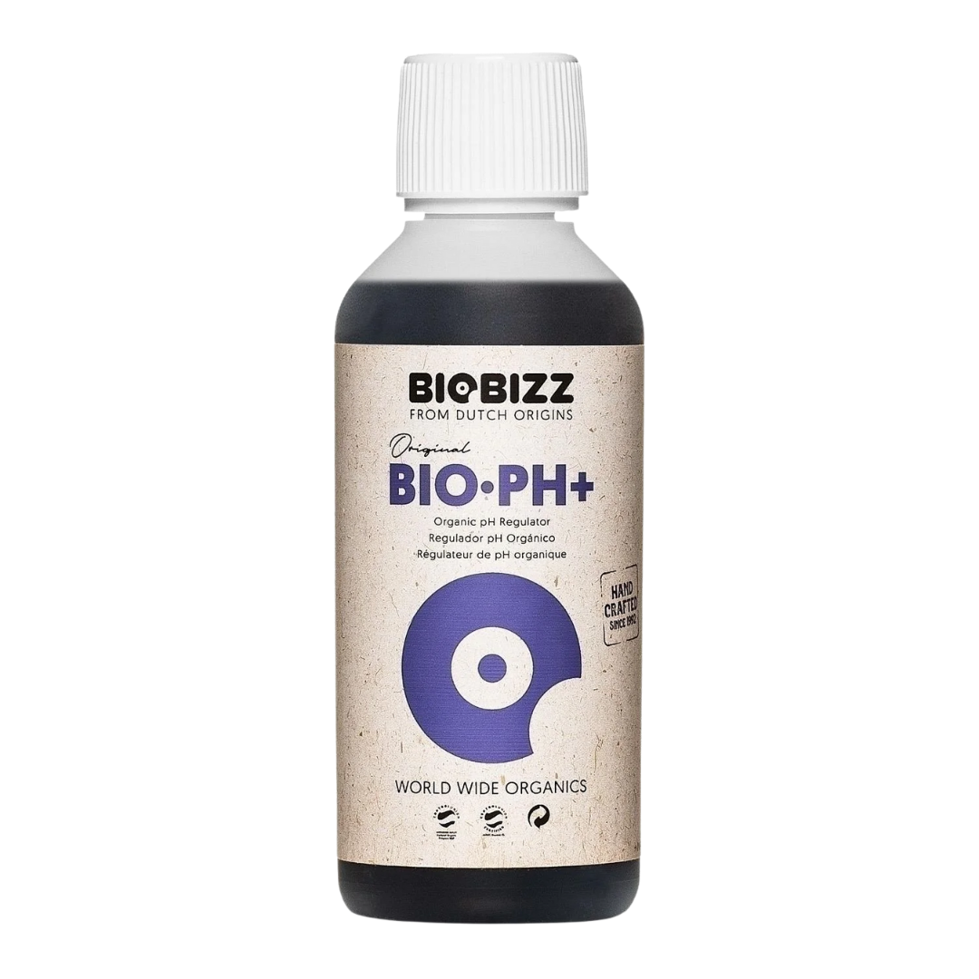 Nahaufnahme Biobizz Bio·PH+ 250ml – Flasche freigestellt