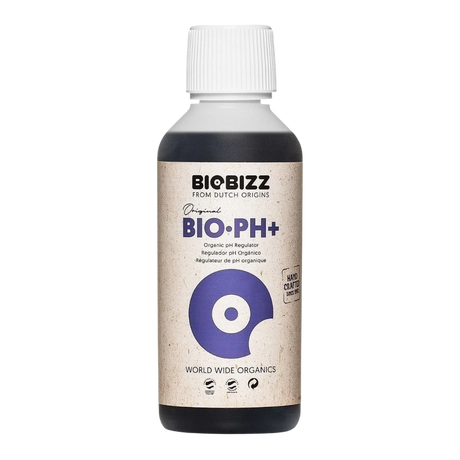 Nahaufnahme Biobizz Bio·PH+ 250ml – Flasche freigestellt