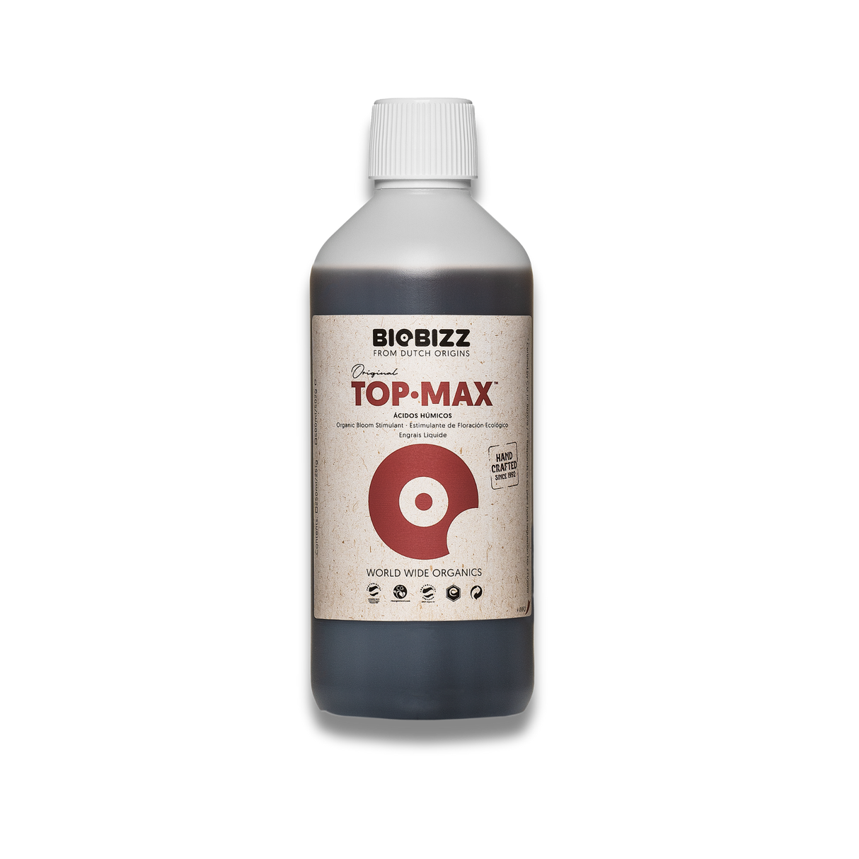 BioBizz Top-Max 500 ml organischer Blütestimulator mit Humin- und Fulvosäuren für üppige Blüten