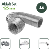 Flexibles Alu-Lüftungsrohr mit 125 mm Durchmesser für Zu- und Abluftsysteme