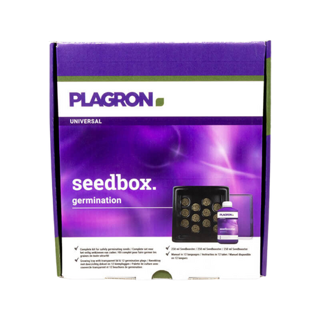 Plagron Seedbox Starterset – Keimbox mit 12 Torfquelltöpfen & Seedbooster
