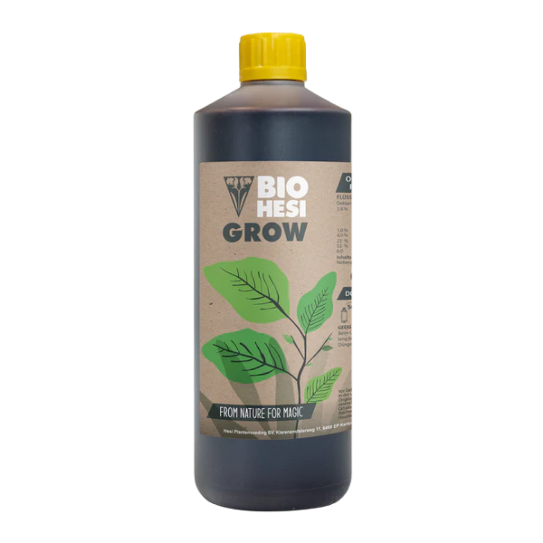 Bio Hesi Grow 1 Liter Flasche – natürlicher Wachstumsdünger mit ausgewogener NPK-Formel für alle Substrate.