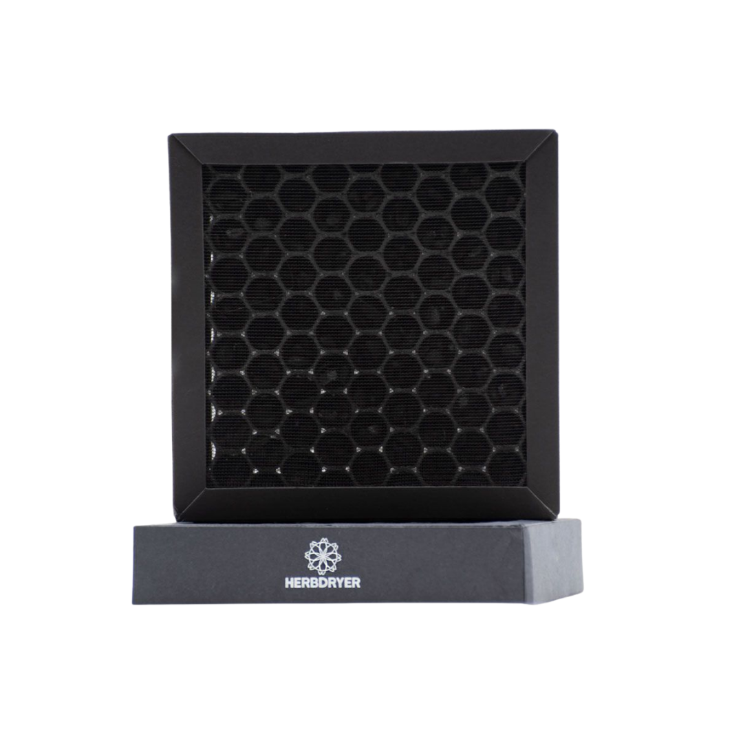 HerbDryer Aktivkohlefilter einzeln mit Markenlogo – Filter zur Geruchsneutralisierung bei der Pflanzentrocknung