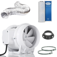 Abluft-Set für 80x80 cm Growboxen mit Can-Lite Aktivkohlefilter (300 m³/h), Rohrventilator (218 m³/h), Alu-Flexrohr und Schlauchklemmen. Effektive Geruchskontrolle, optimale Belüftung und flüsterleiser Betrieb für ideale Wachstumsbedingungen.