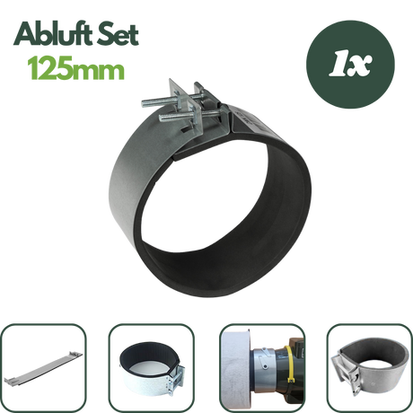 Verbindungsmanschette 125 mm für Rohrventilator und Aktivkohlefilter im Growbox Abluftsystem