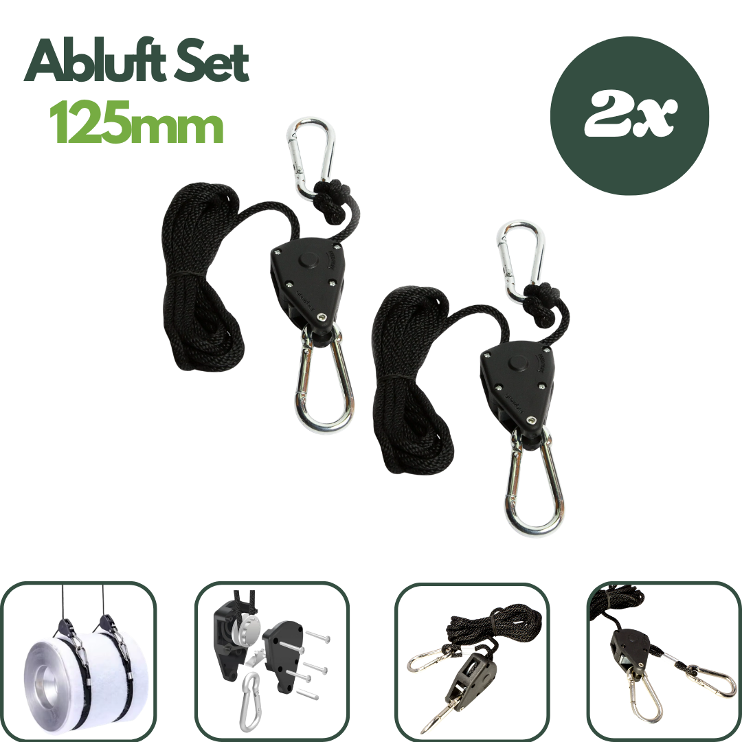 Rope Ratchet Aufhängung 200 cm für Growbox Lüfter, Aktivkohlefilter und LED-Growlampen