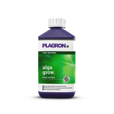 Plagron Alga Grow organischer Wachstumsdünger mit Flasche und grüner Produktverpackung