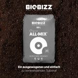 BioBizz All·Mix 50 L Erde mit Perlit für Indoor Outdoor Balkon und Gartenpflanzen