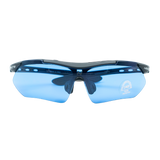 Newlite Full Equipe Pro Growbrille mit blauen Polycarbonat-Gläsern und UV400-Schutz, Frontansicht