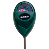 Meliflor Bodenfeuchtigkeitsmesser Anzeige mit Skala für trocken, feucht und nass