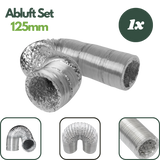 Flexibler Aluminiumlüftungsschlauch 125mm – 3 m Länge für optimale Abluftführung im Indoor-Growbereich – robust & einfach montierbar