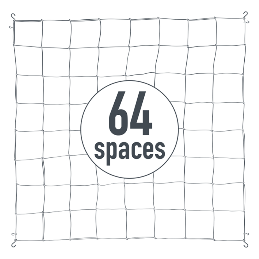 Elastisches Pflanzennetz mit 64 Maschen für SCROG und Growbox
