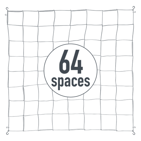 Elastisches Pflanzennetz mit 64 Maschen für SCROG und Growbox